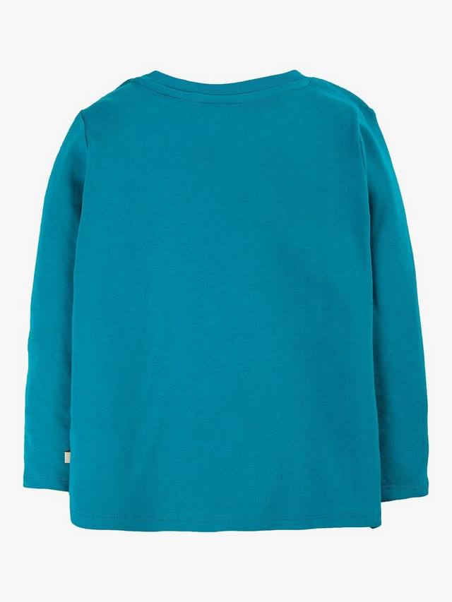 Детская футболка с лисой Magic Number 3 из органического хлопка Frugi, Tobermory Teal/Multi — фото 3