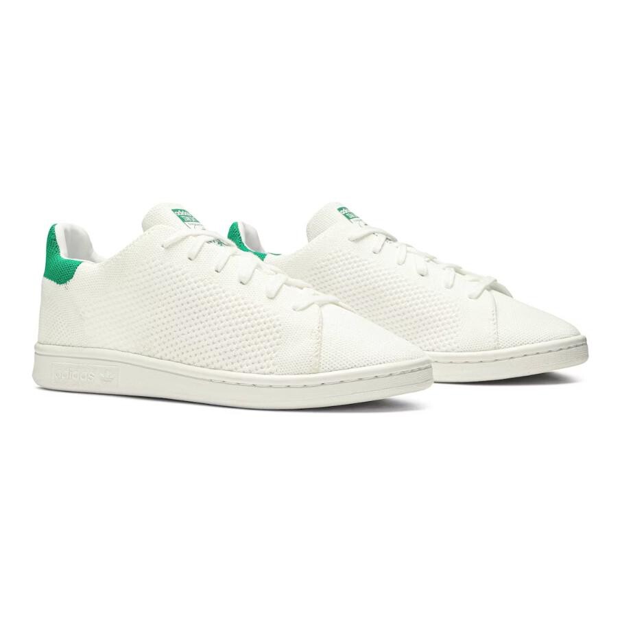 Adidas Stan Smith Primeknit Белый Зеленый GS Adidas Originals, зеленый — фото 3