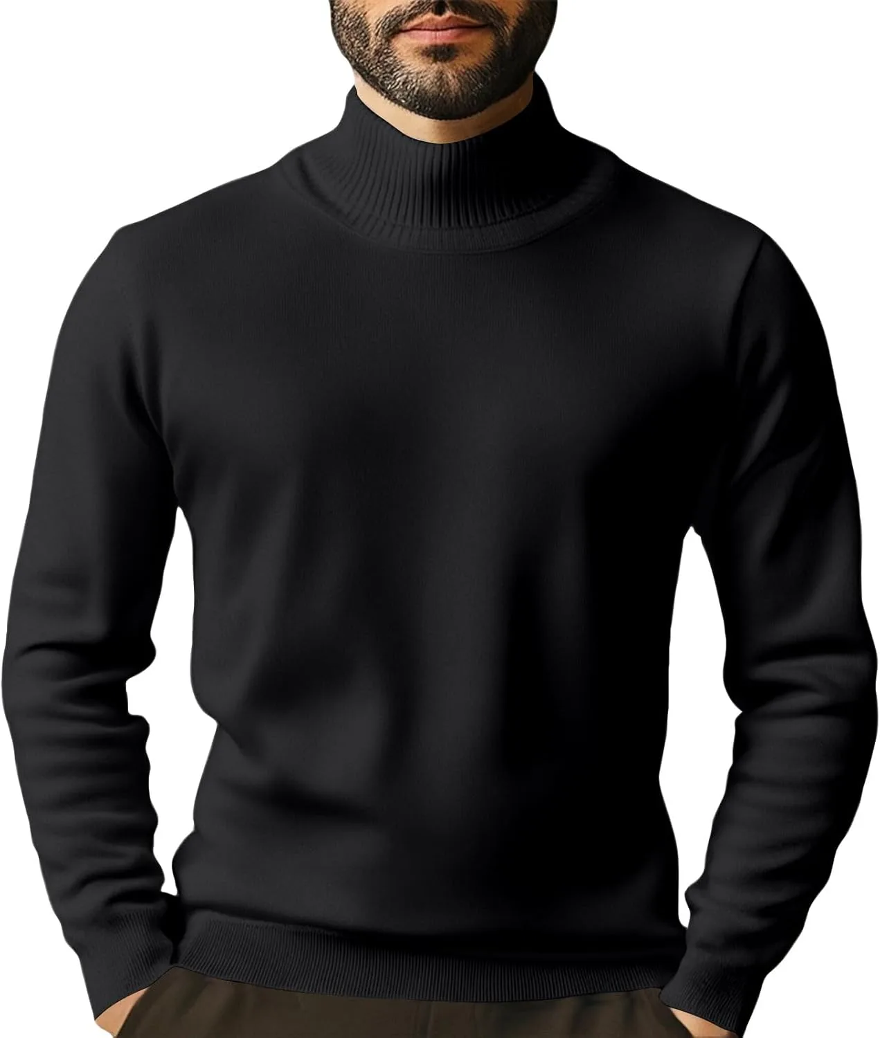 

Мужской водолазка легкая slim fit