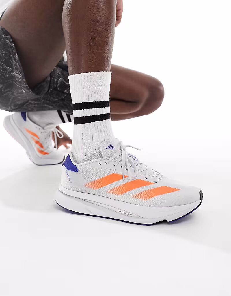 

Кроссовки Adidas Running Adizero SL2 серо-оранжевого и синего цветов Adidas Performance