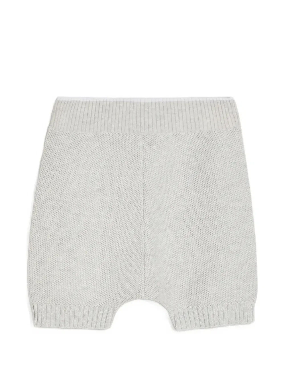 Детские шорты-бермуды Bernie из хлопка, трикотажные, с сотовой строчкой Brunello Cucinelli Kids, серый — фото 2