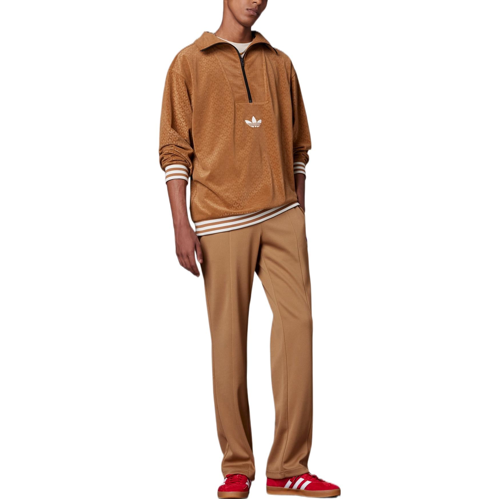 Спортивные брюки adidas originals Wide Leg Tp Logo IB3437, коричневый — фото 2