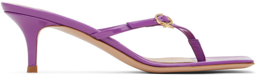 Сандалии на каблуке Purple Ribbon Thong 55 Gianvito Rossi