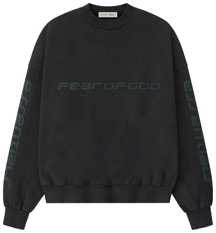 

Укороченная толстовка из плотного флиса Fear of God Essentials Los Angeles, черный