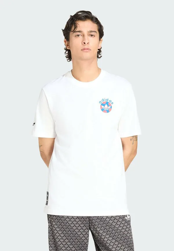 Футболка с графическим принтом на футбольную тематику из архива Adidas Originals, White — фото 2