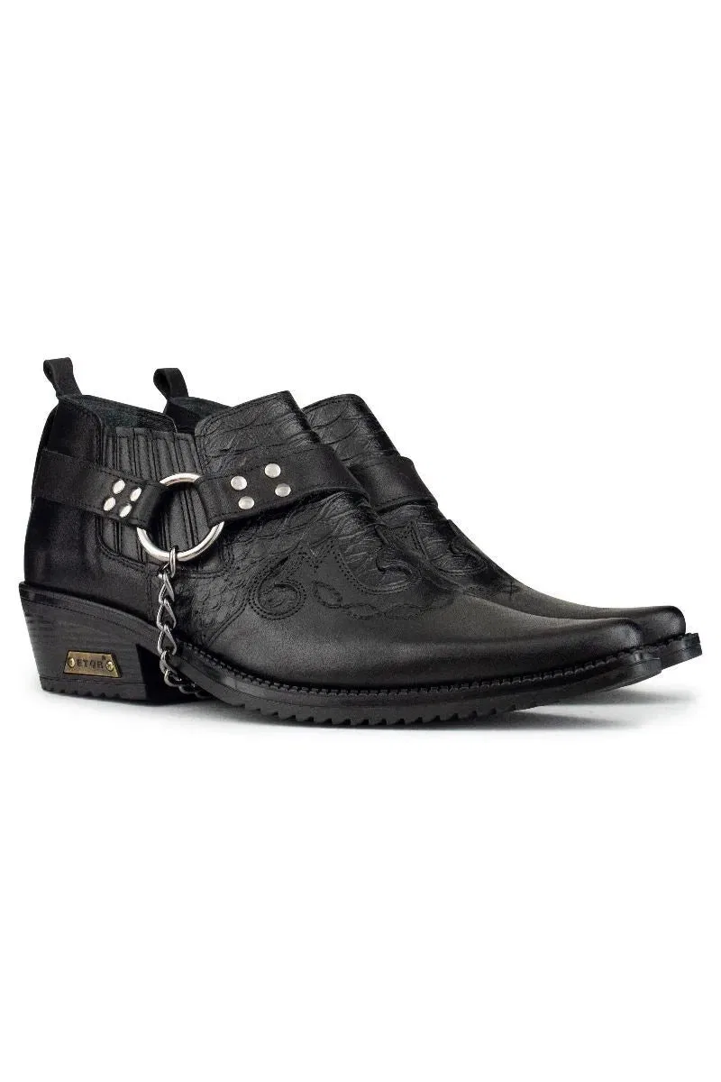 Ковбойские туфли Winklepicker с кончо Infinity Leather, черный — фото 3