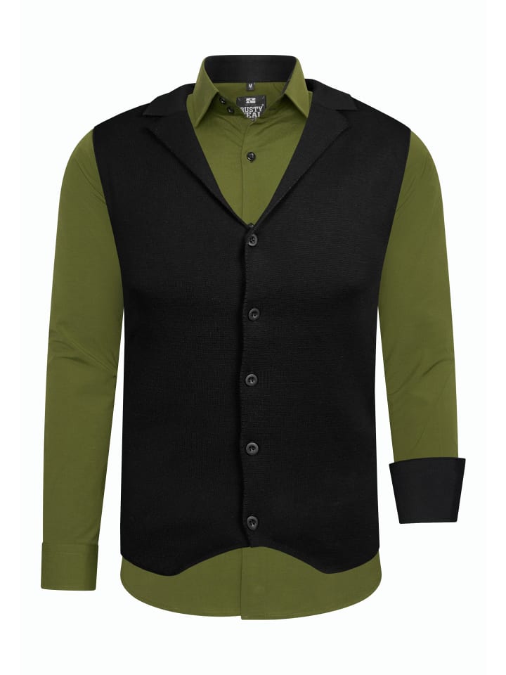 

Rusty Neal Комплект из рубашки и жилета (2 шт.) цвета хаки