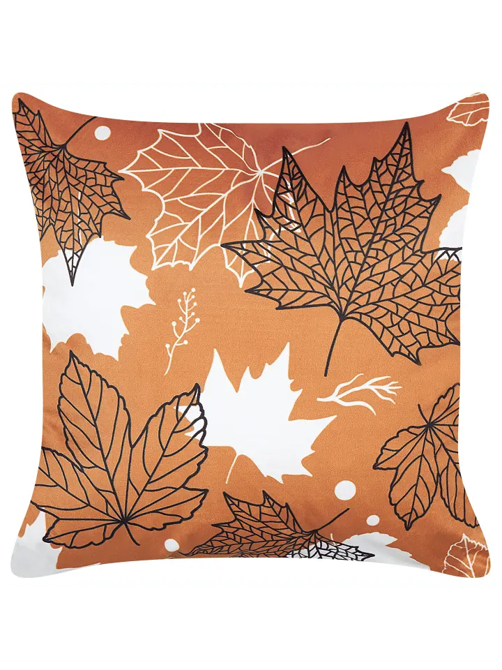 

Декоративная подушка Beliani Deko POINSETTIA, цвет orange/weiß/schwarz
