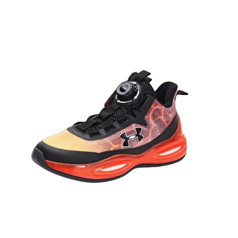

Under Armour Амортизация, износостойкие низкие детские баскетбольные кроссовки black red kids