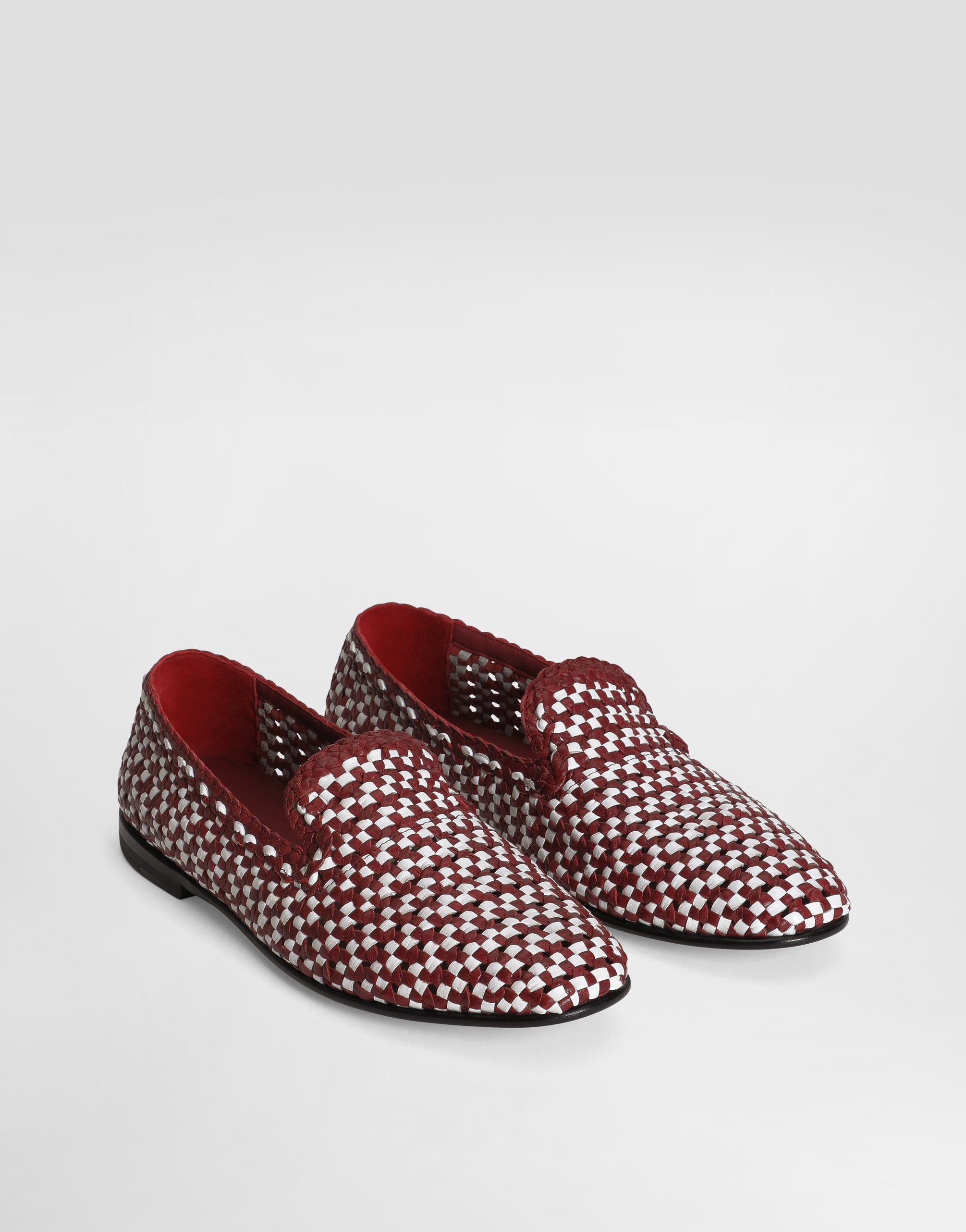 Туфли-слипоны из плетеной кожи Dolce & Gabbana, белый — фото 2