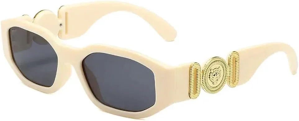 

Ретро-солнцезащитные очки неправильной формы для женщин и мужчин, модные солнцезащитные очки в маленькой оправе с защитой от УФ-излучения UV400 HYYZZC, A