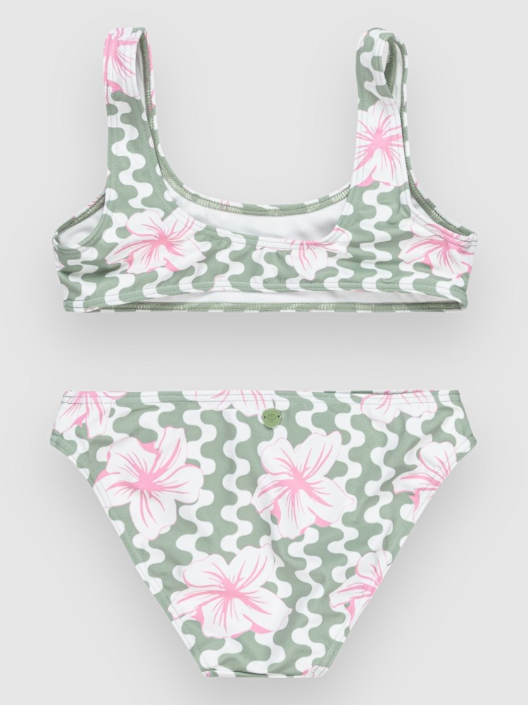 Комплект бикини Roxy Party Waves Kids Bikini Set, basil party waves rg — фото 2