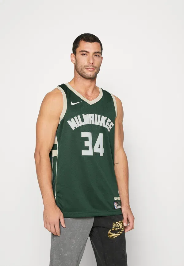 Футболка Nike Performance NBA Swingman Icon Milwaukee Bucks, Giannis Antetokounmpo, цвет Ель — фото 3
