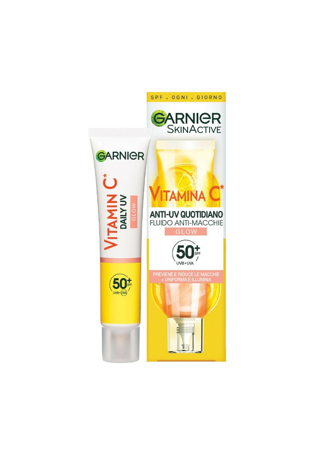 

Дневной крем Skinactive Vitamina C Fluido Anti-Uv Anti-Macchie Glow Spf 50+, 40Ml Garnier, прозрачный