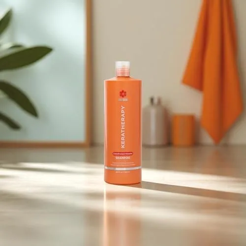 KERATHERAPY Keratin Infused Color Protect шампунь, 1000 мл, без глютена для окрашенных волос с технологией Kerabond, маслом красной малины, омега-3 и 6, red — фото 2