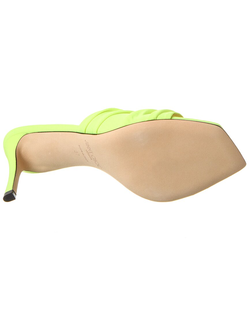Мюли Jimmy Choo Basil 75 Jersey, зеленый — фото 4
