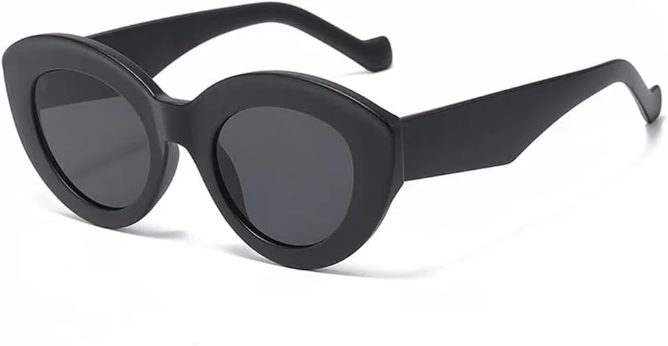 

Большие женские солнцезащитные очки «кошачий глаз» с зелеными полосками, защита от УФ-излучения UV400, мужские овальные очки для занятий спортом на открытом воздухе и верховой езды UYPTK, C6 Matte Black