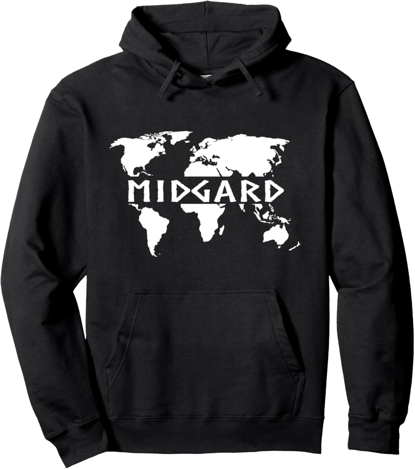 

Мидгард - норвежская мифология, викингская география, история, худи, черный (black 19-3911tcx), размер S Biped Boutique