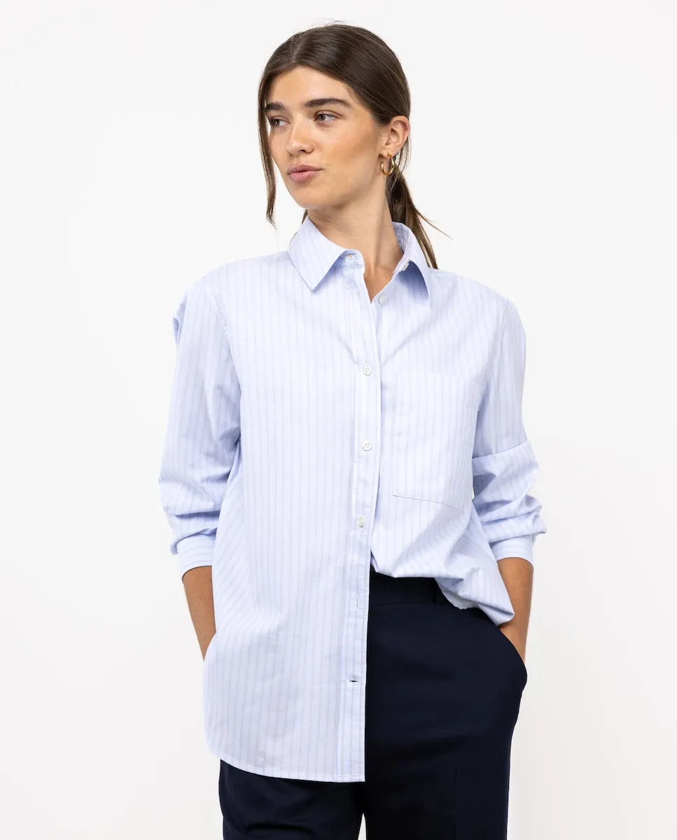 

Женская рубашка в полоску Butcher El Ganso, светло-голубой