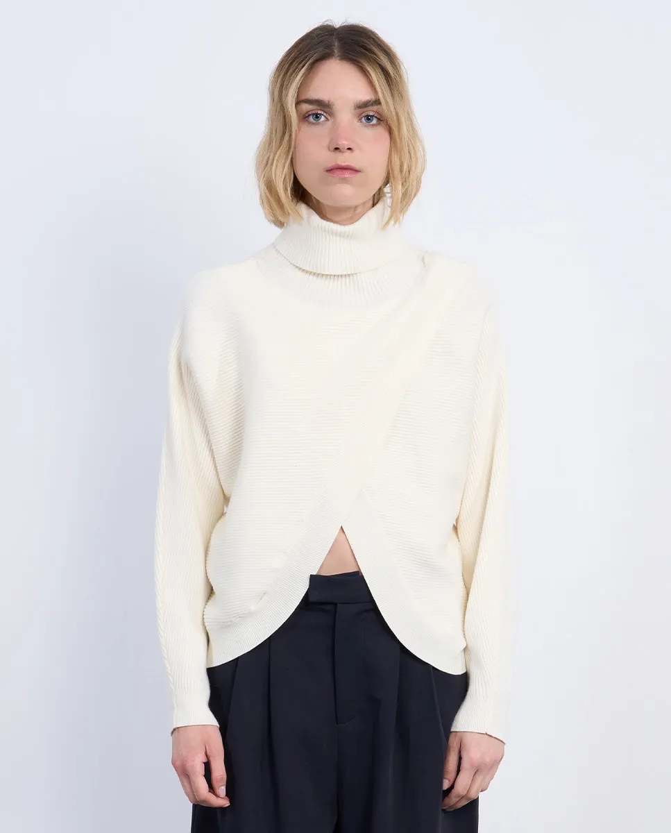 

Женский джемпер с длинным рукавом и асимметричным низом Lili Sidonio, светло-бежевый