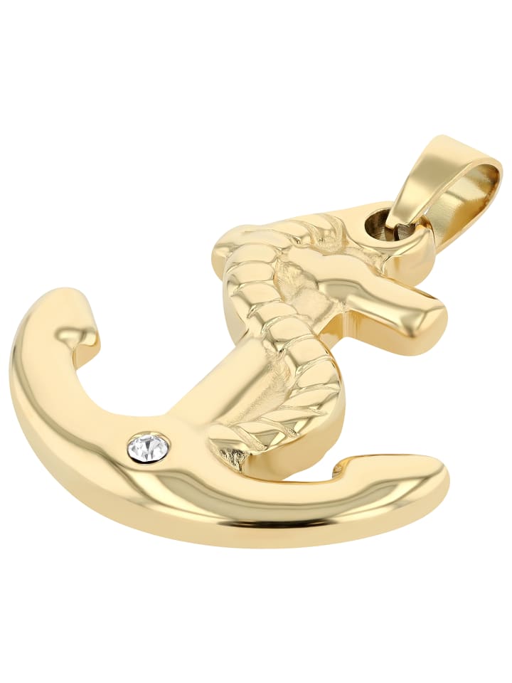 

Adeliás Женский кулон из нержавеющей стали со стразами в золотой оправе