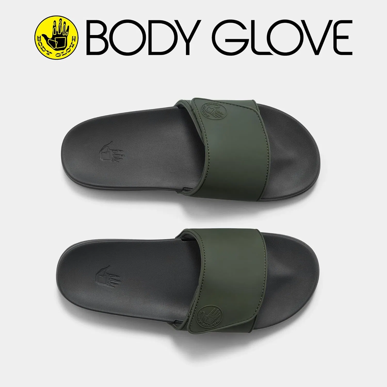 Сандалии с регулируемым ремешком Body Glove, Оливковый/Темно-серый/Черный — фото 2