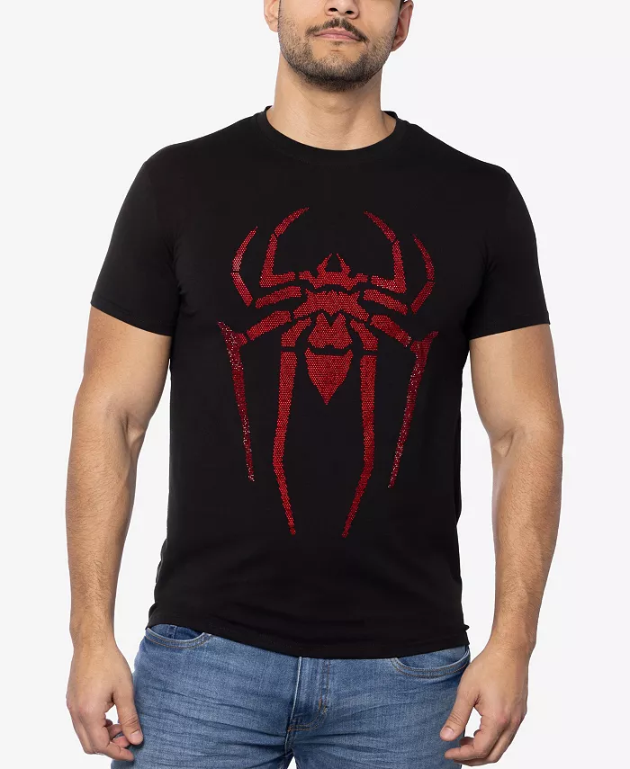 

Мужская футболка с принтом Spider и стразами SPRING + MERCER, черный