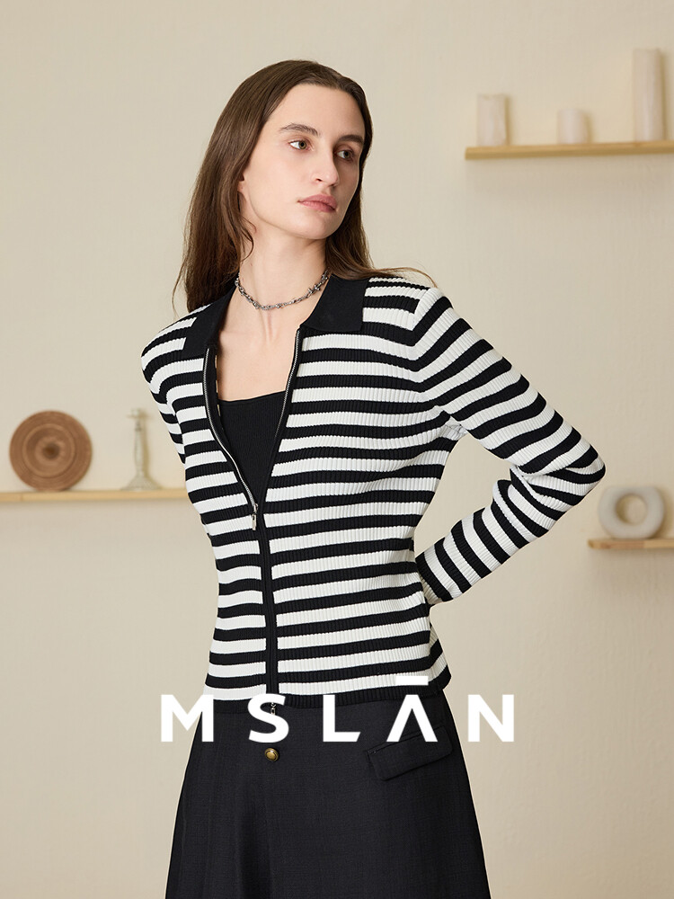 

Кофта облегающая Mslan на молнии, черный