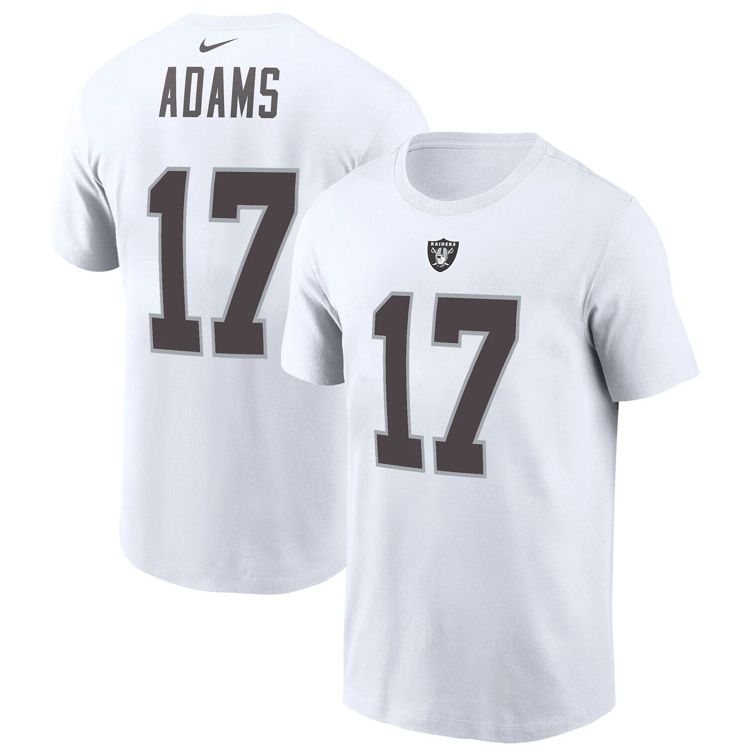 

Мужская белая футболка Nike Davante Adams Las Vegas Raiders с именем и номером игрока, Белый, Мужская белая футболка Nike Davante Adams Las Vegas Raiders с именем и номером игрока