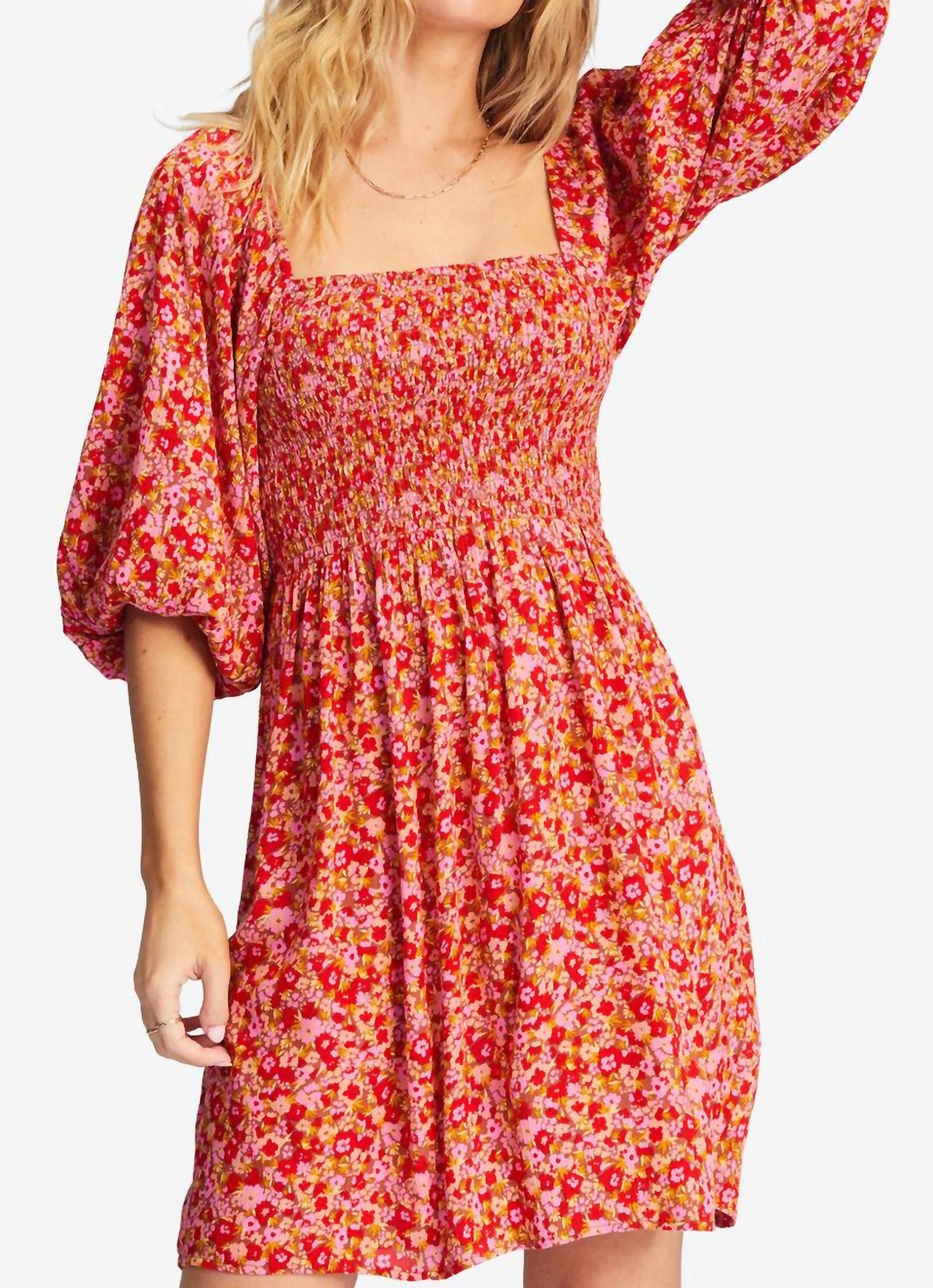 

Мини-платье Paradise Days в оттенке "Розовые небеса" Billabong