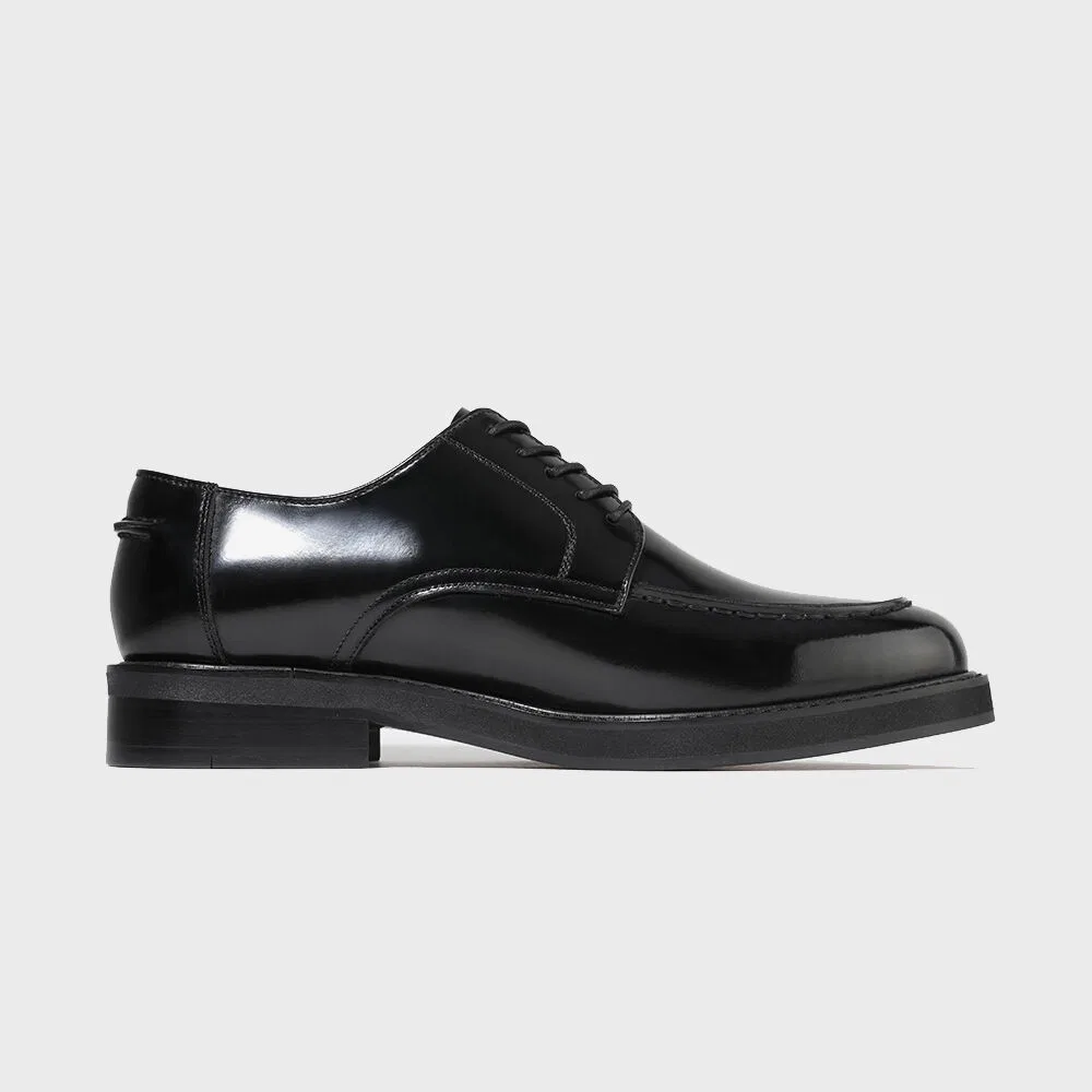 Мужские чёрные оксфорды Classic U-Tip Design от Firenze.A — фото 3