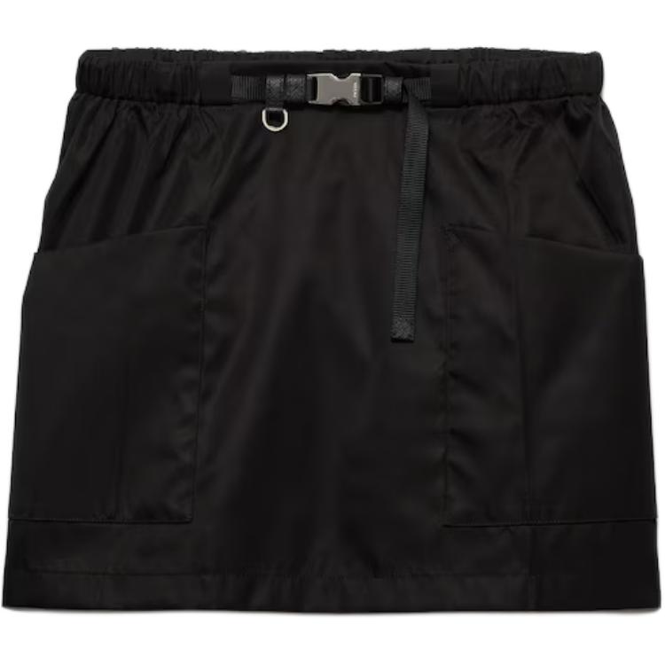 Повседневная короткая юбка Women's PRADA, черный