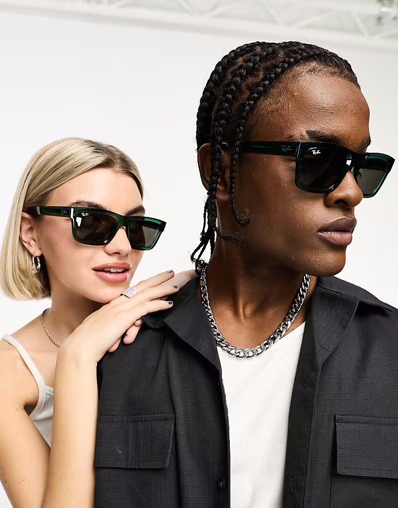 

Солнцезащитные очки Warren Square в прозрачно-зеленой оправе Ray-Ban, Зеленый, Солнцезащитные очки Warren Square в прозрачно-зеленой оправе Ray-Ban