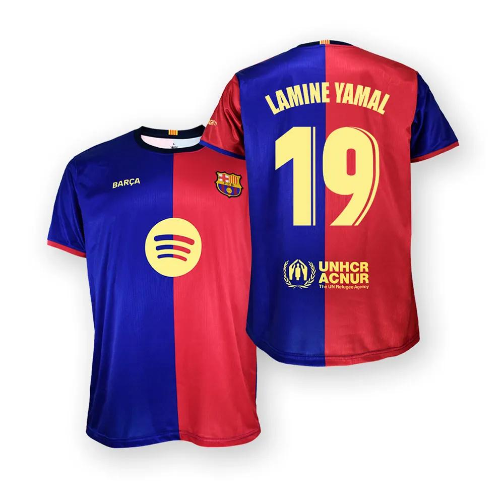 

Футболка с коротким рукавом FC Barcelona 24/25 27 Lamine Yamal home, красный