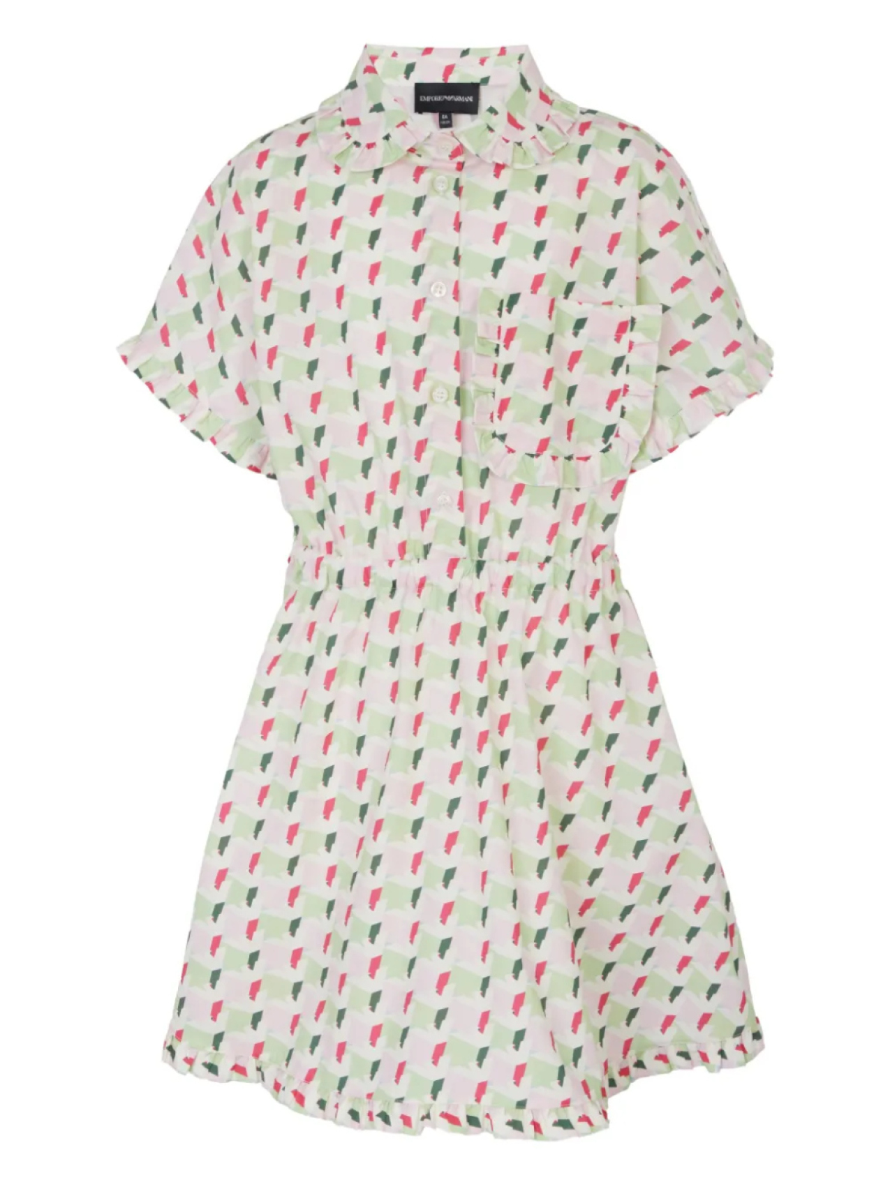 

Платье из хлопка Emporio Armani Kids, зеленый