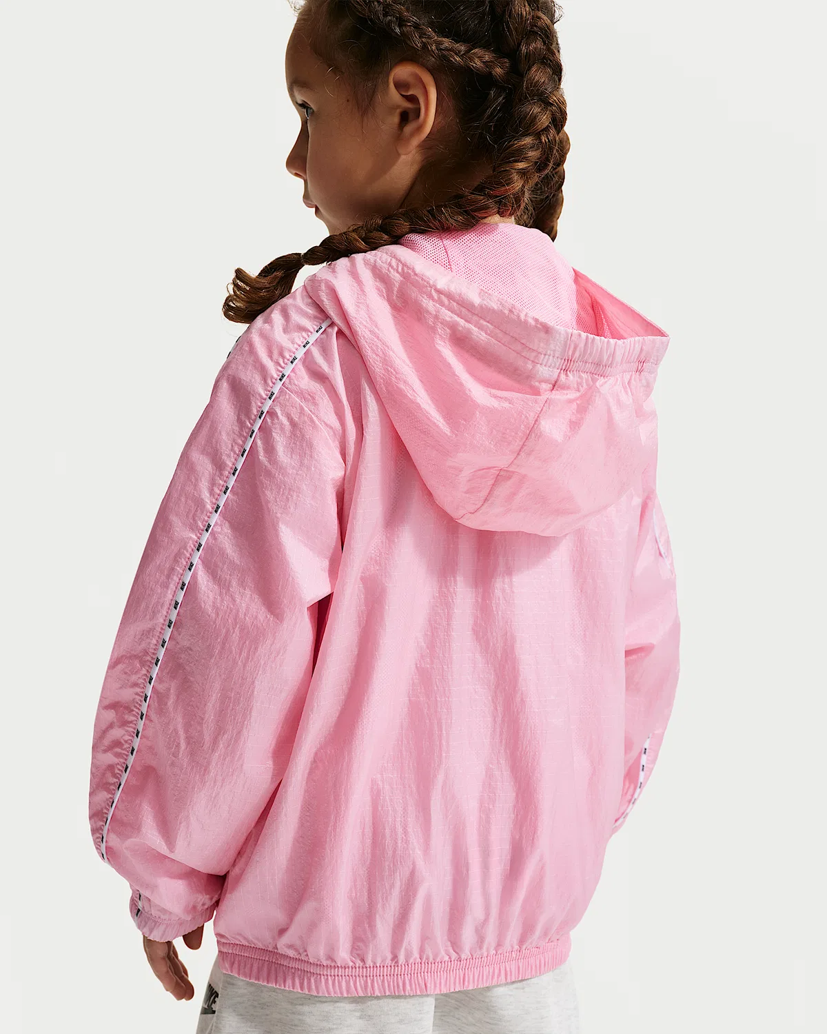 Детская легкая полупрозрачная куртка Nike из рипстопа, Pink — фото 2