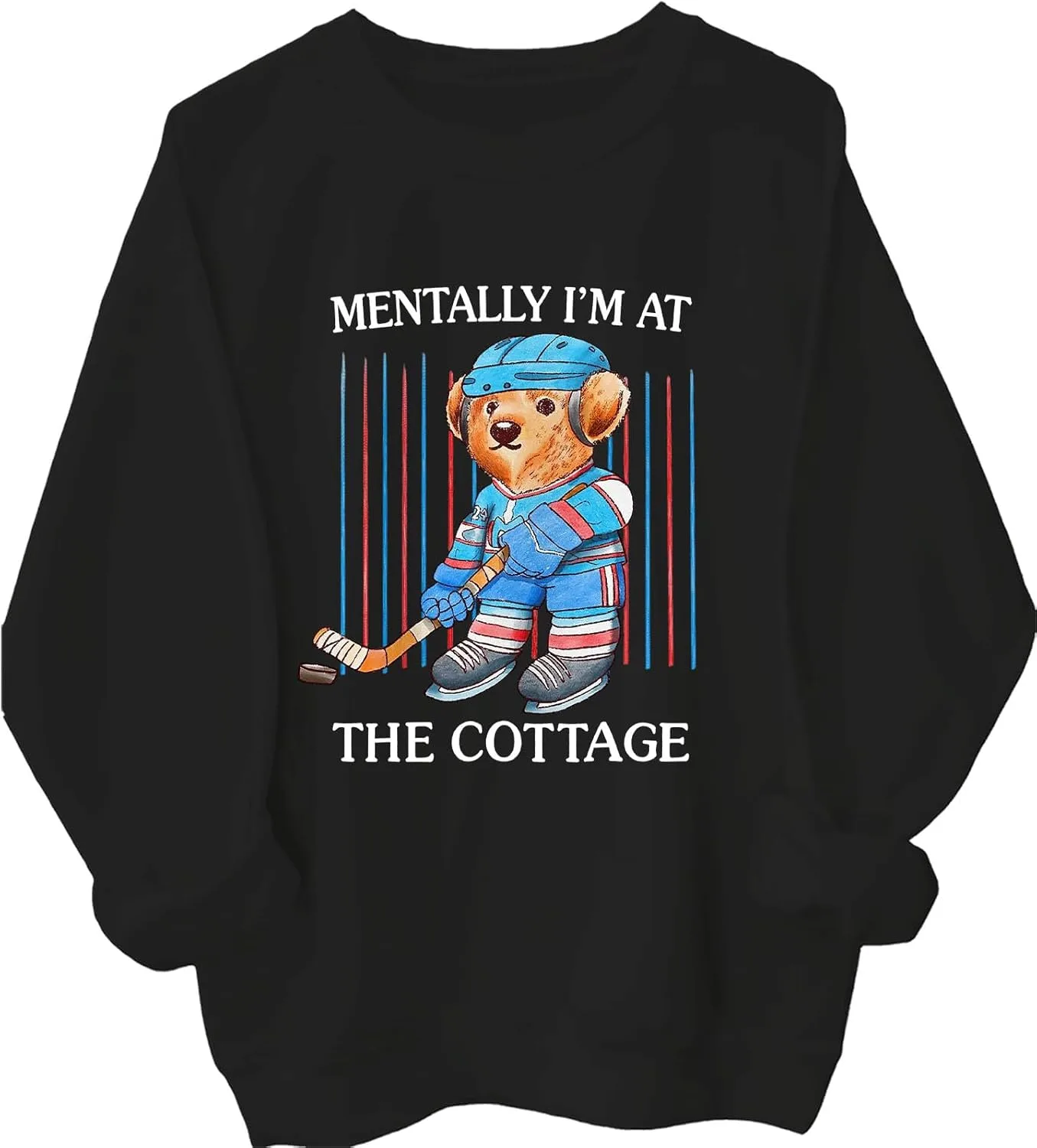 

Толстовка I’m at the Cottage с принтом Bear Hockey Goalie MQZUO