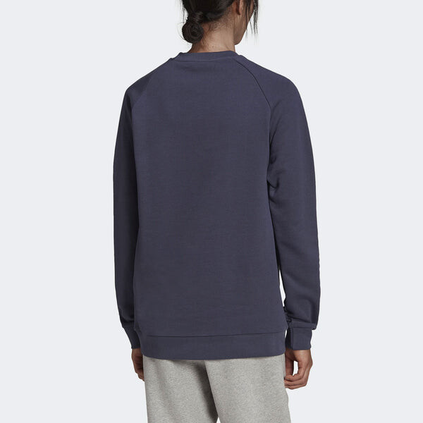 Толстовка Men's adidas originals Alphabet Large Logo Round Neck Sports Navy Blue, синий — фото 3