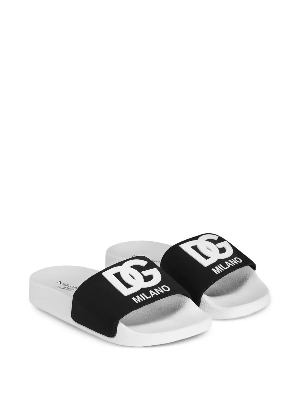 Шлепанцы с логотипом Dolce & Gabbana Kids, белый
