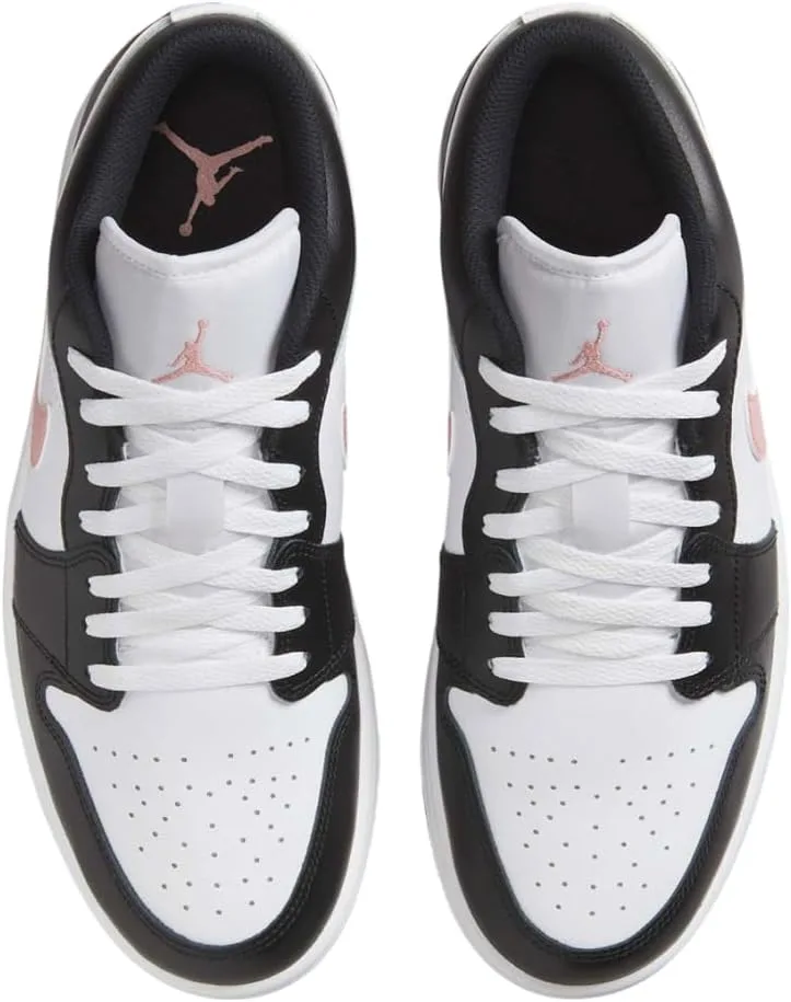 Мужские баскетбольные кроссовки Nike Air Jordan 1 Low, белый/черный/розовый — фото 3