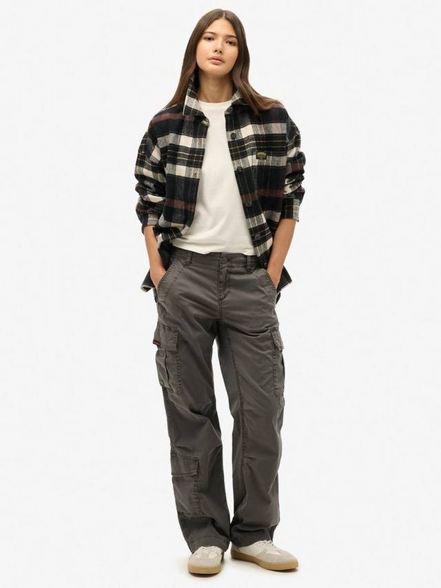 

Низкая посадка регулируемый хлопок брюки Superdry, цвет Asphalt Grey