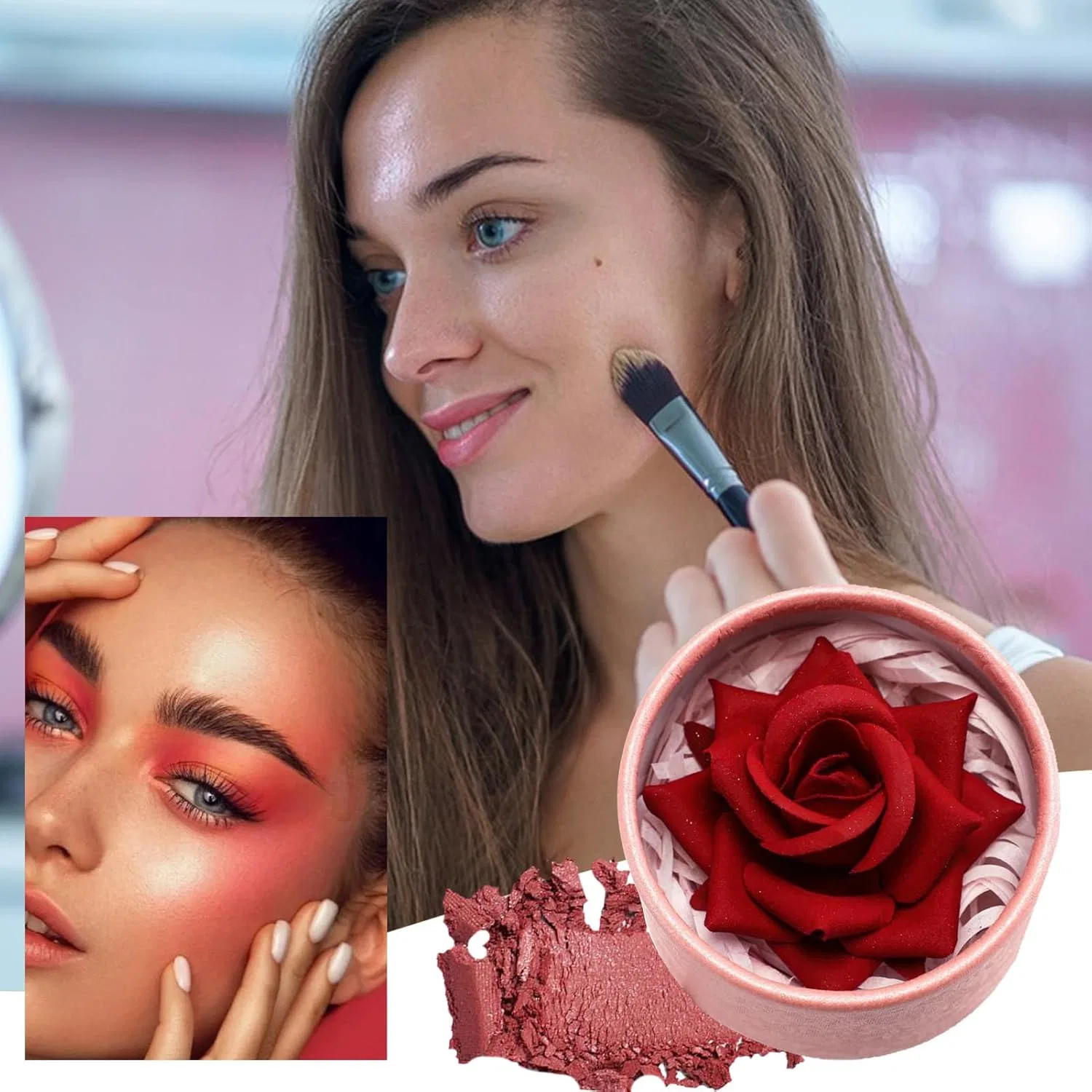 Румяна 3D Rose Petal Blush, цвет 5# — фото 2