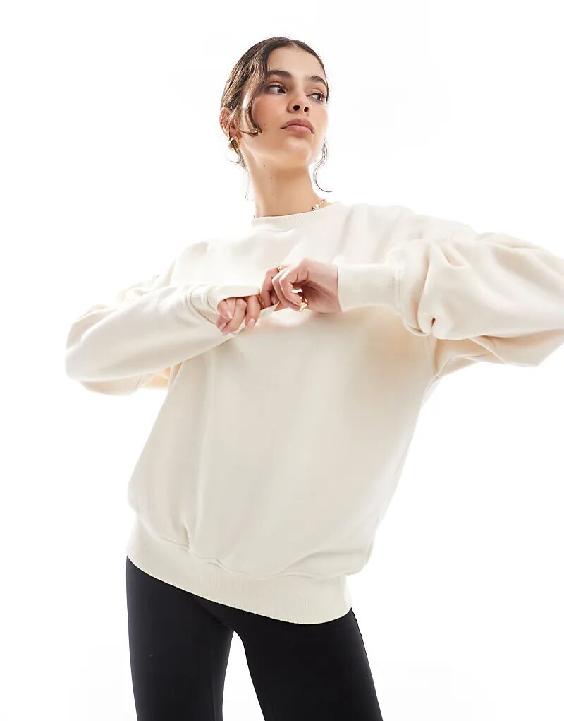 

Классический флисовый свитшот Cotton On кремового цвета
