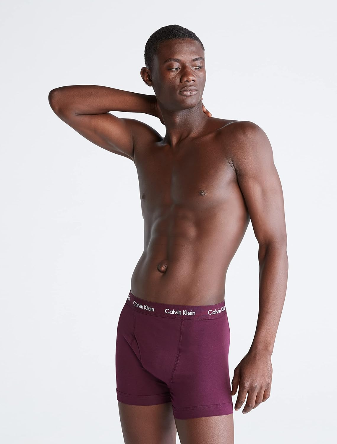 Комплект из 3 мужских боксеров Calvin Klein из хлопка и эластичного материала, Grey Heather, Rhone, Snow Heather — фото 2