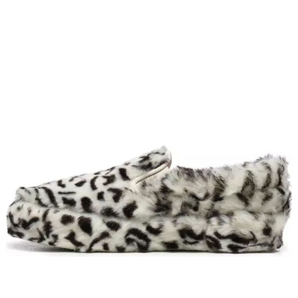 

Кроссовки sandy liang x classic slip-on platform 'fuxxy leopard' Vans, белый
