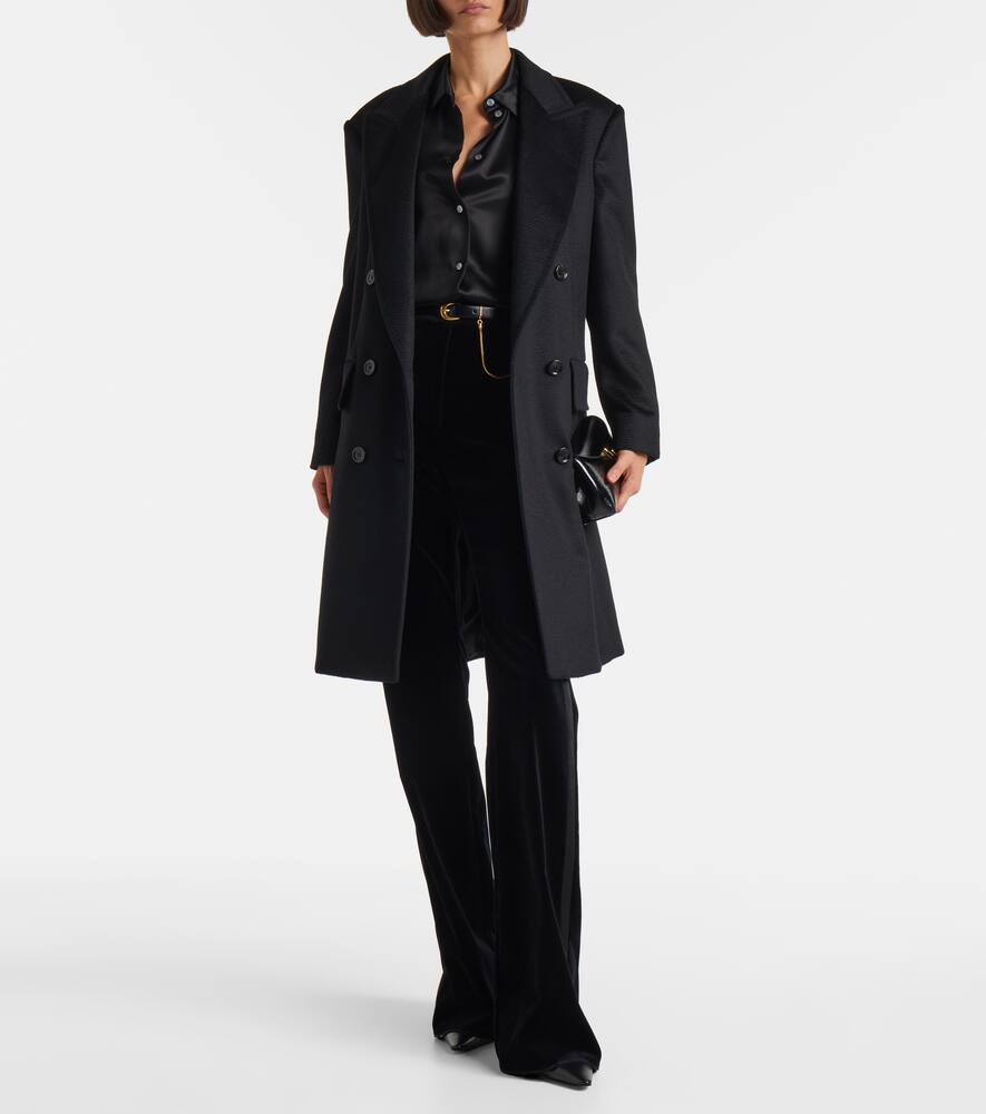 Двубортное пальто из верблюжьей шерсти Max Mara, Nero — фото 2