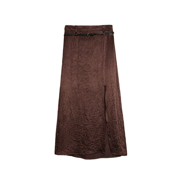 

ELLE Повседневная длинная юбка женская Coffee Moderate Long A line