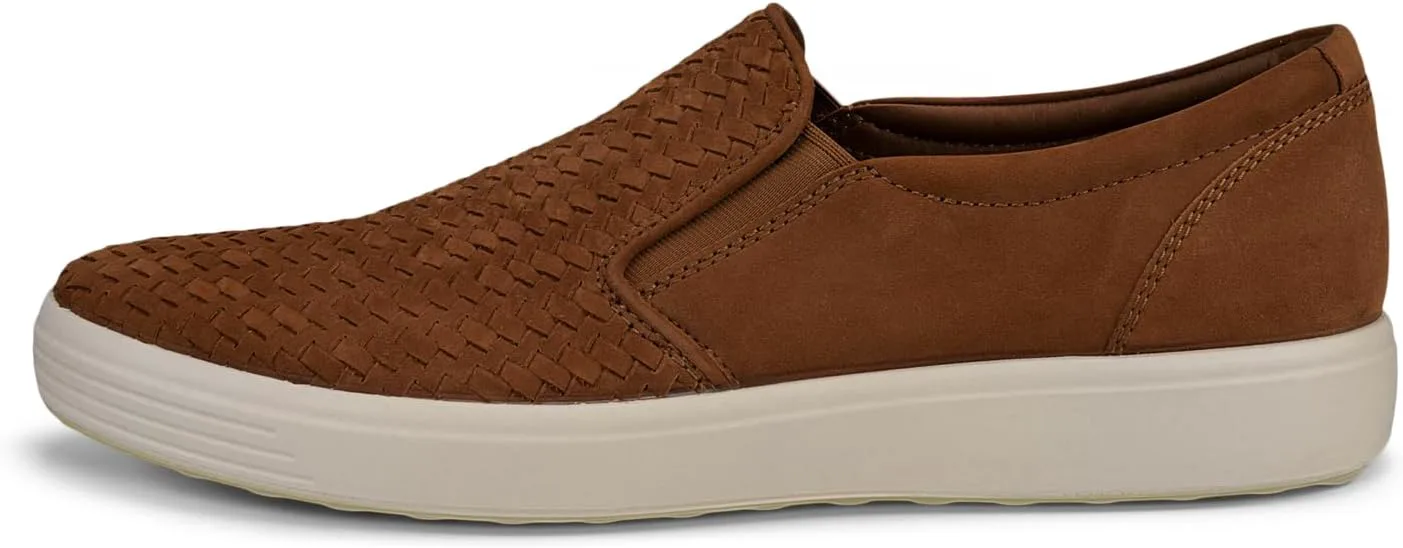 Мужские слипоны ECCO Soft 7 Woven 2.0, коричневый — фото 2