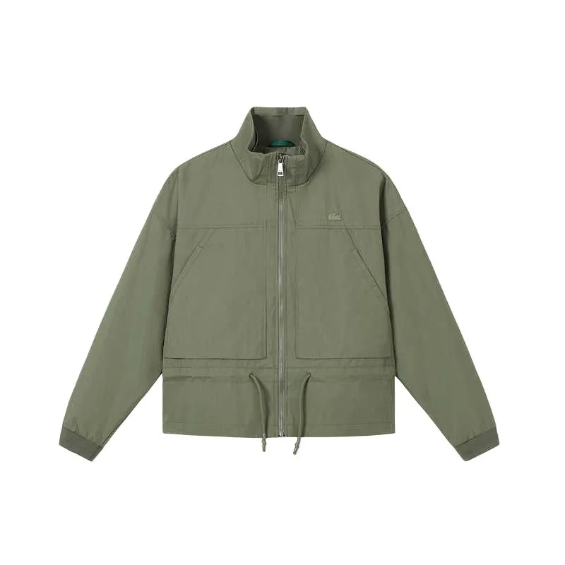 Женская куртка LACOSTE с воротником-стойкой, BMY/Khaki Green