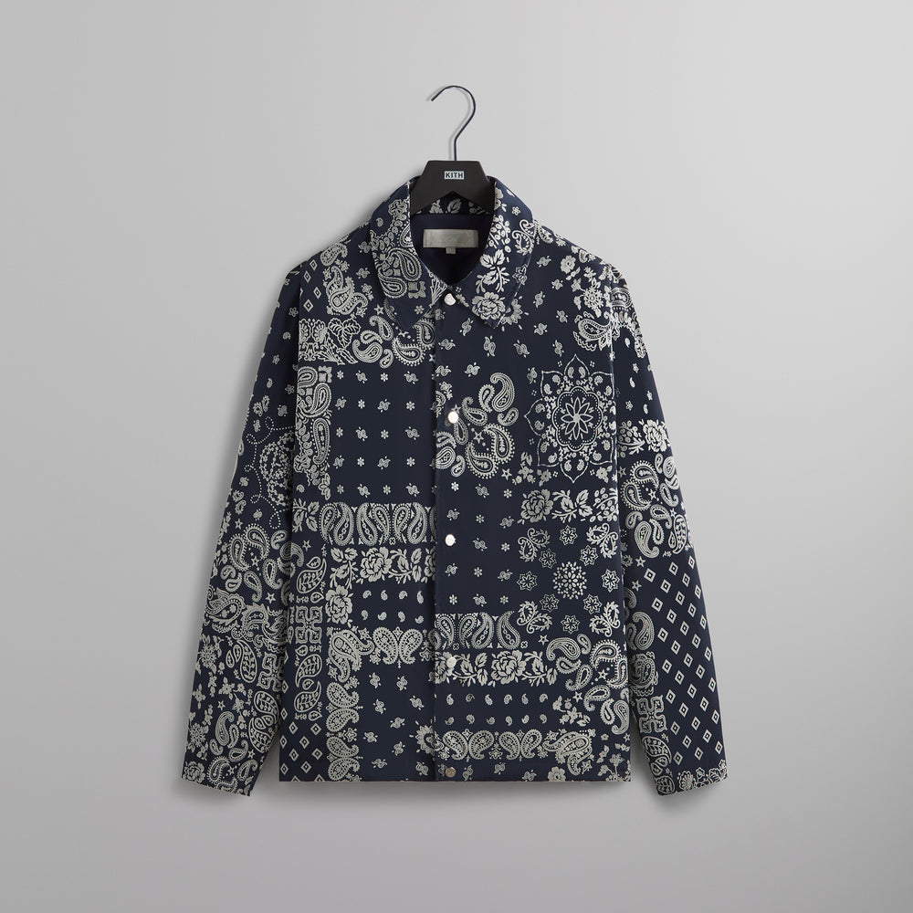 

Куртка Kith Flocked Deconstructed Bandana Coaches Jacket, черный